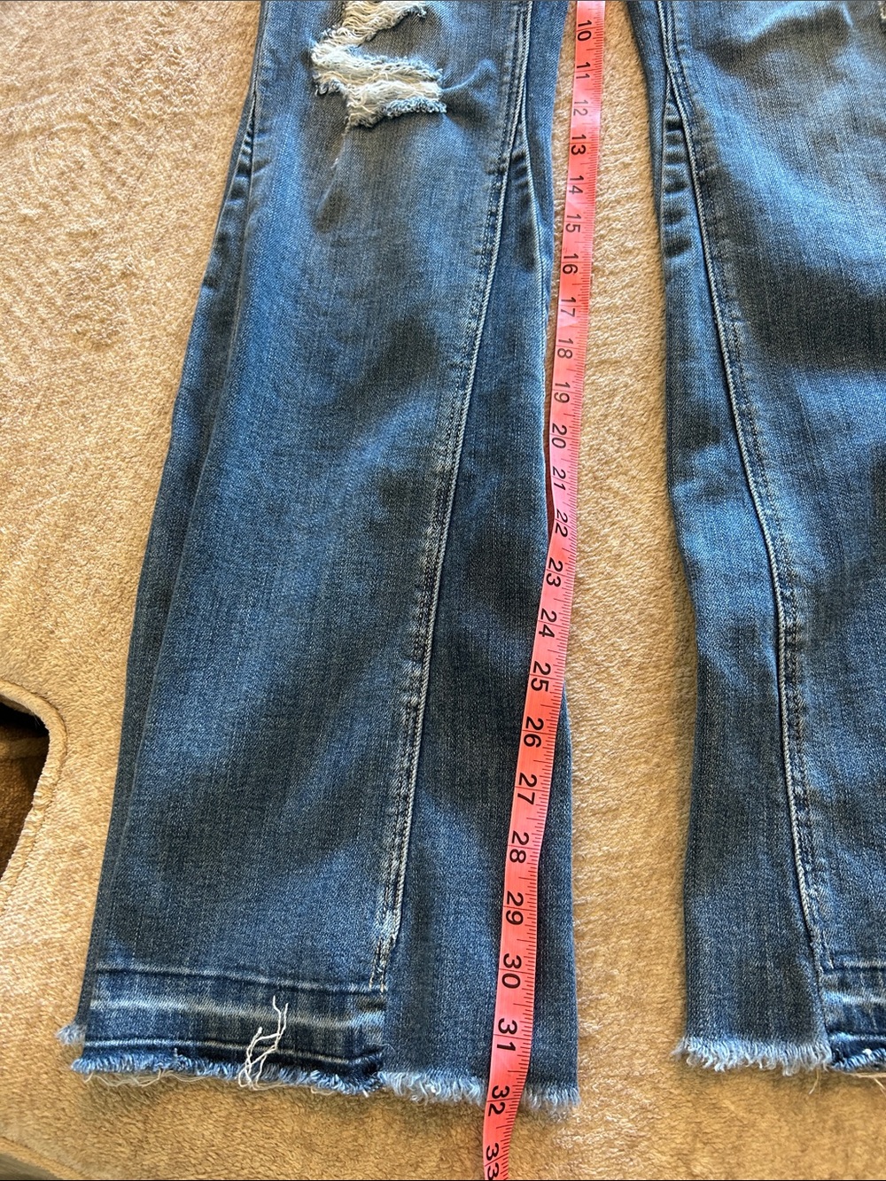 💙Flying monkey Women's Distressed Flared Jeans - Blue - Picture 7 of 11
